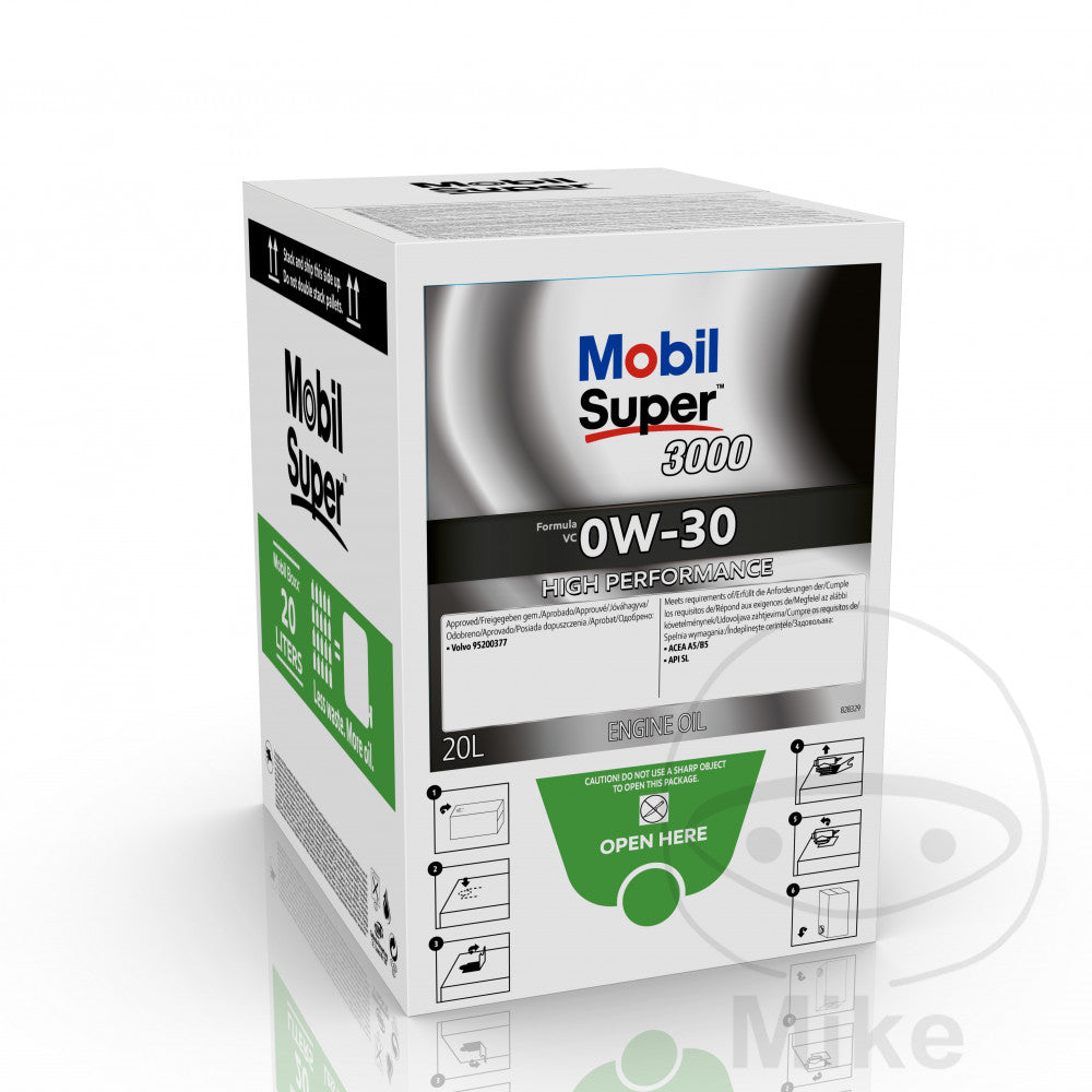 Huile Moteur Mobil 0W30 SUP 3000 VC 20 L avec robinet de vidange