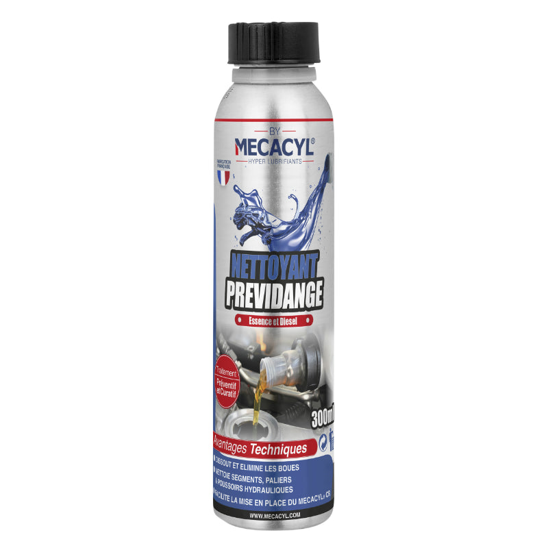 Additif huile moteur nettoyant pré-vidange Mecacyl essence et diesel 300 ml