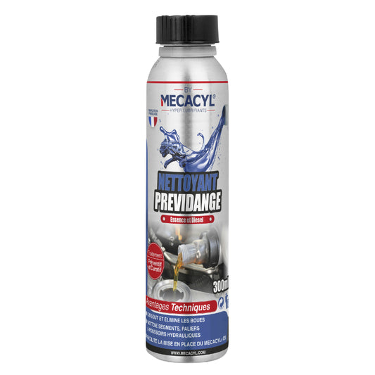 Additif huile moteur nettoyant pré-vidange Mecacyl essence et diesel 300 ml