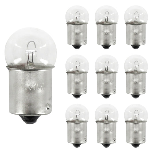 Ampoule-lampe standard 12V 10W culot BAU15S norme RY10W graisseur ergots decales blanc (clignotant) (boite de 10) -P2R