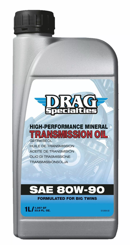 Huile de transmission DRAG SPECIALTIES OIL e-drag trans 80W90 1L