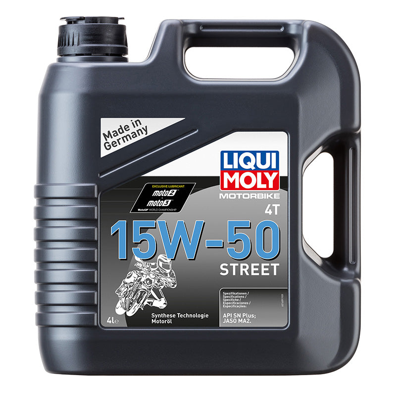 Huile moteur 4 temps synthétique Liqui Moly Moto Street 4T 15W50 (4 L)