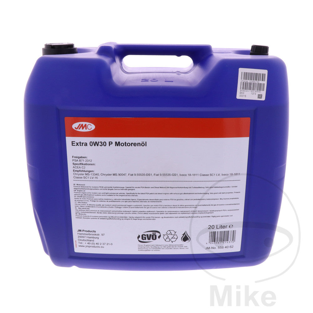 Huile moteur JMC 0W30 EXTRA Alternative 20L
