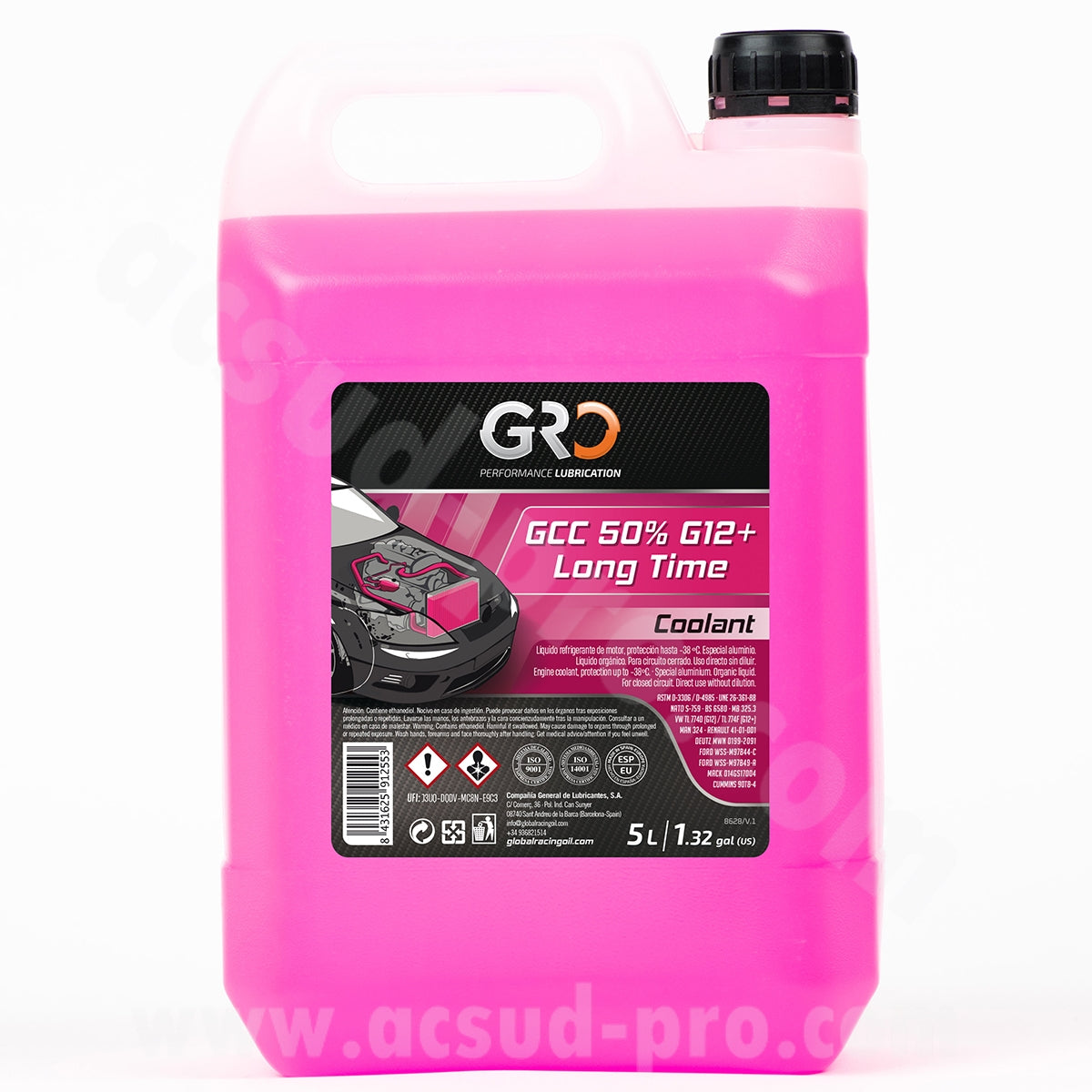 Liquide de refroidissement rose Global Racing Oil GCC-50 5L Piaggio