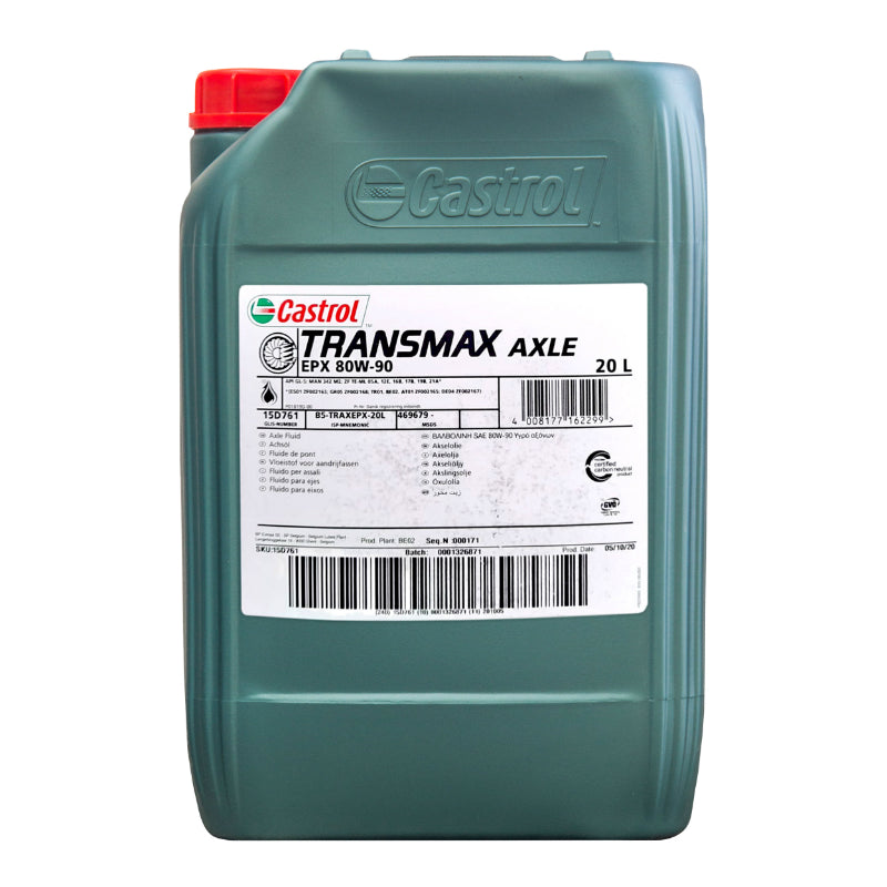 Huile de transmission Castrol Transmax Axle EPX 80W90 - 20 L