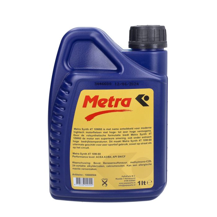 Huile moteur Metrakit 10W60 4T - 1 L