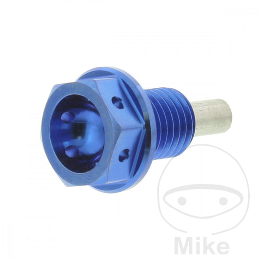Bouchon de Vidange d'huile Magnétique JM M12 X 1.50 mm 15 mm Titan Bleu