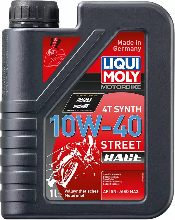 Huile moteur 4 temps Liqui Moly Moto Street Race 4T 10W40 synthèse 1 L