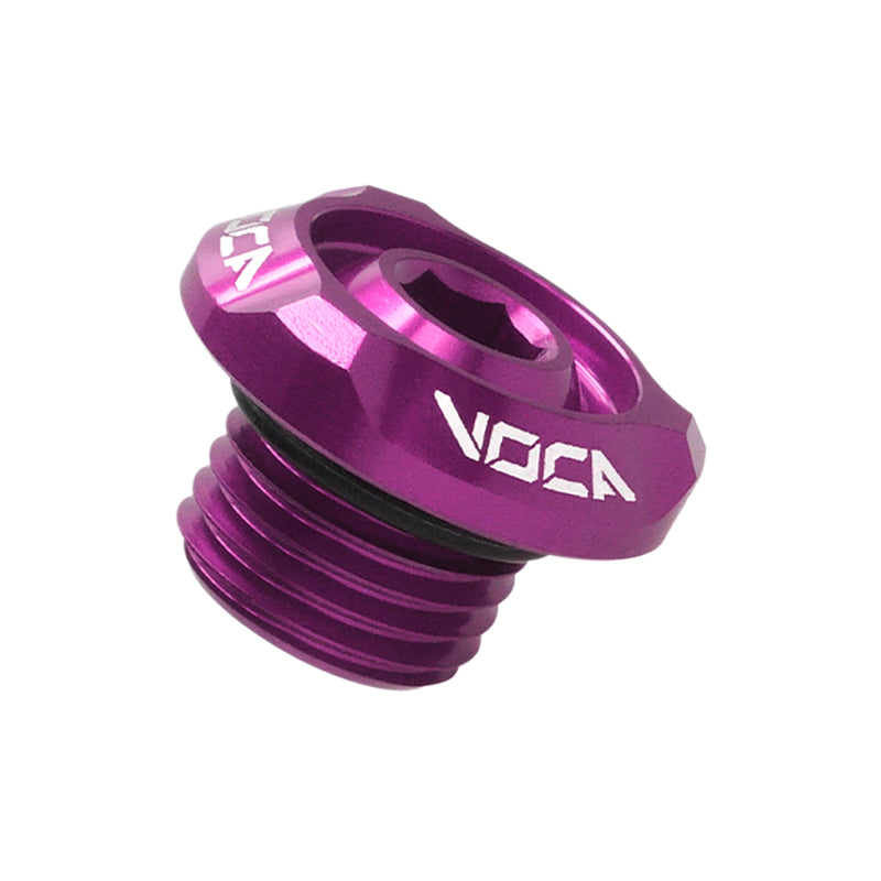 Bouchon d'huile VOCA RACING alu CNC violet M14X1,50 MBK 50 Booster/Stunt/Nitro/Ovetto Yamaha 50 BWS/Slider/Aerox/Neos