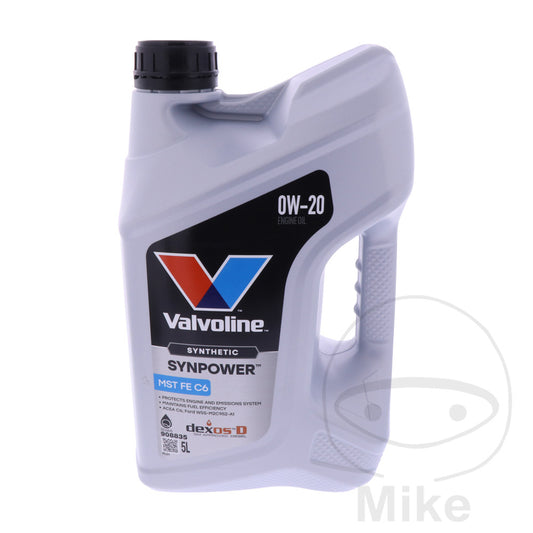 Huile moteur Valvoline 0W20 5L VAL MST FE C6 Alternative 5584051