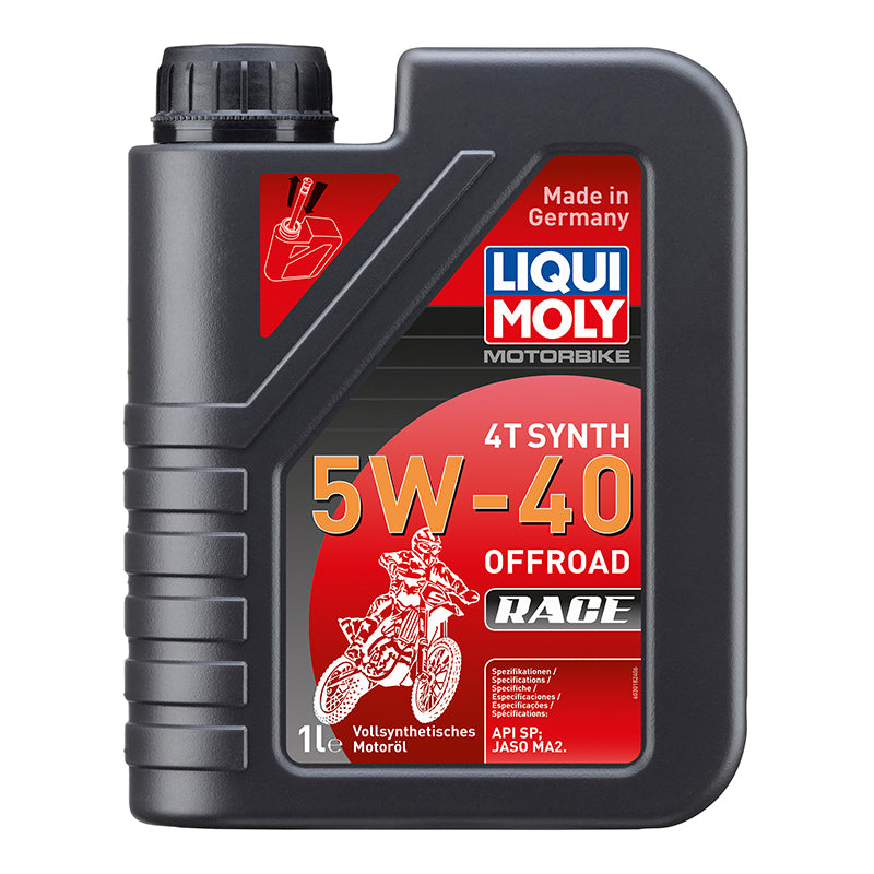 Huile moteur 4 temps Liqui Moly Moto Offroad Race 4T 5W40 synthétique 1 L
