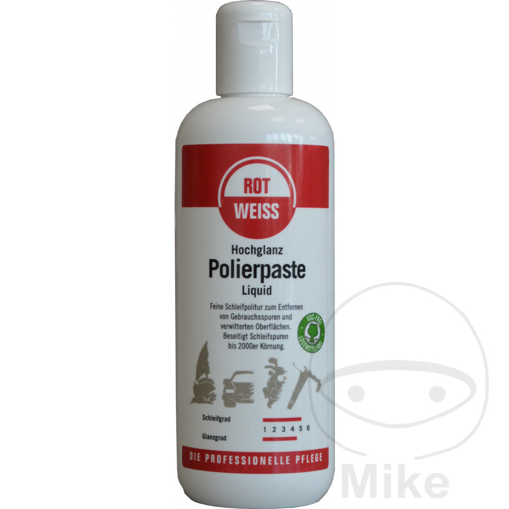 Pâte à polir liquide Rotweiss Hochglanz 500 ml rouge-blanc