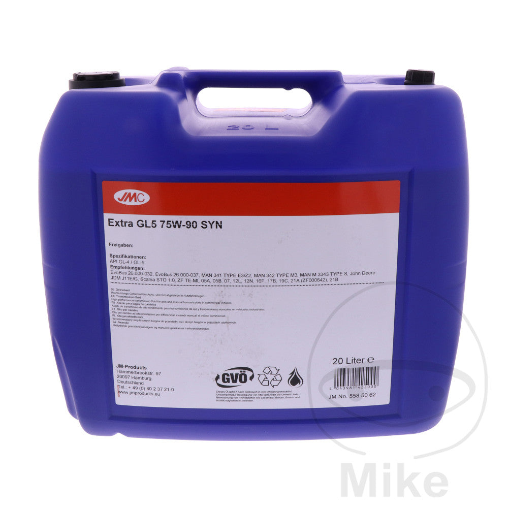 Huile boîte de vitesses GL5 75W90 20L JMC SYN EXTRA Alternative 5580331