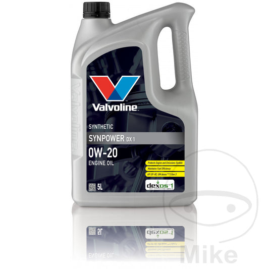 Huile moteur Valvoline 0W20 DX1 Synpower 5L