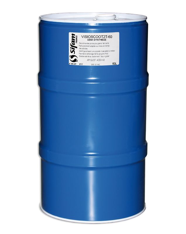 Tonnelet d'huile 2T semi-synthèse 60L Vision - Moteur à graissage séparé