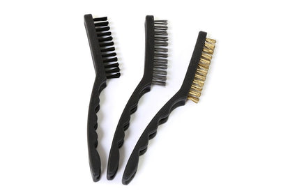 Lot de 3 brosses métalliques de nettoyage pour chaîne GRAND MODÈLE BRAZOLINE