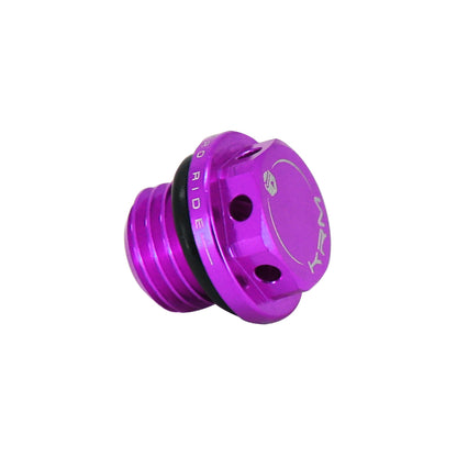 Bouchon d'huile 50 a boite Krm Pro Ride pour minarelli 50 AM6-BETA 50 rr-rieju 50 mrt-sherco 50 SM-R, se-r alu CNC violet