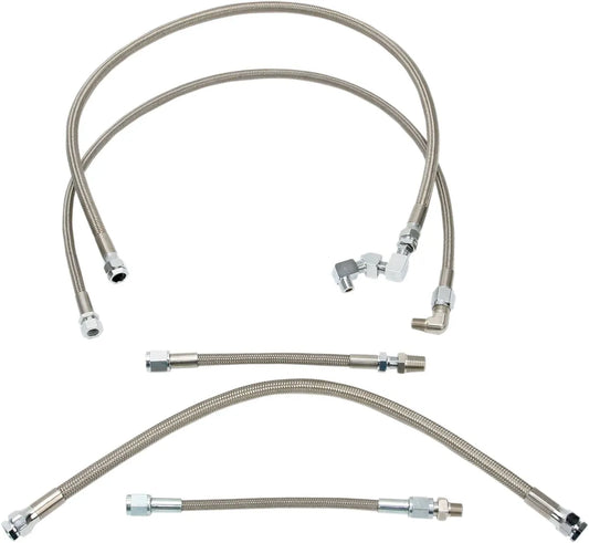 Kit de durites d'huile tressées en acier inoxydable DRAG SPECIALTIES