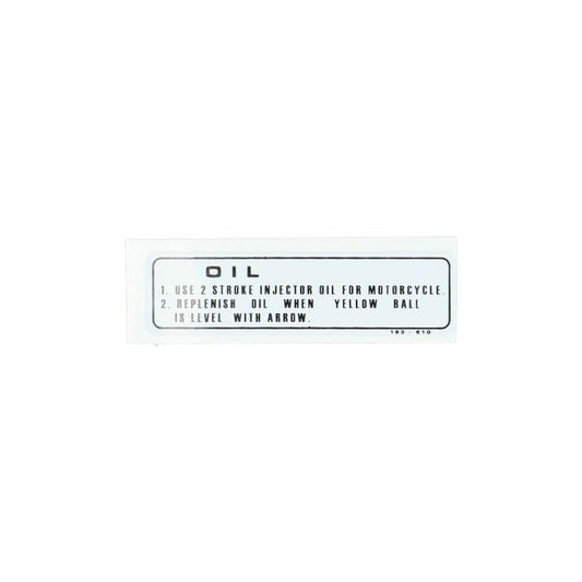 Sticker huile blanc/noir mb, mt
