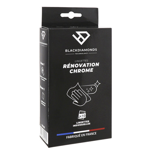 Lingettes rénovation chrome Blackdiamonds - Boîte de 5 lingettes individuelles