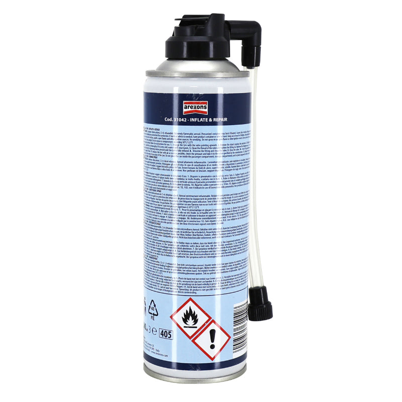Aérosol anti-crevaison Arexons Inflate and Repair 300 ml