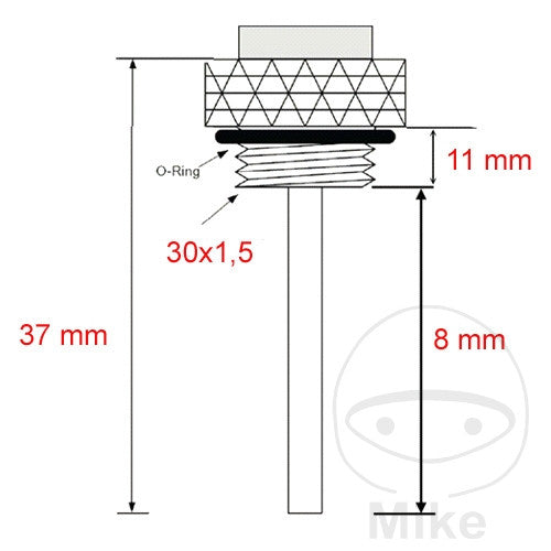 Indicateur de température d'huile JMP M 30 X 1,5 mm