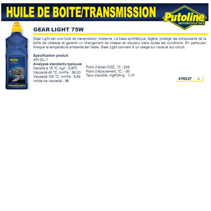 Huile de transmission Putoline 75W 1L
