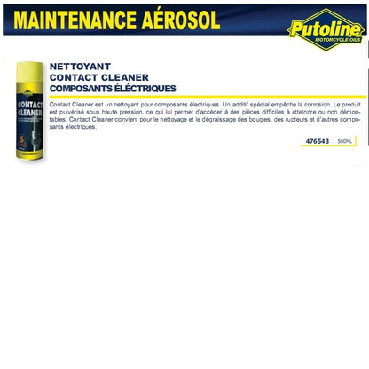 Aérosol 500 ml nettoyant contacts Putoline