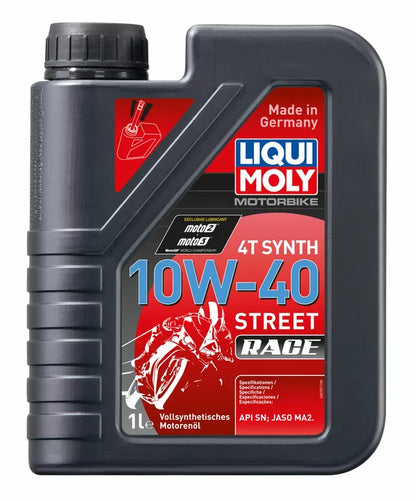 Huile moteur 4 temps Liqui Moly Moto Street Race 4T 10W40 synthèse 1 L