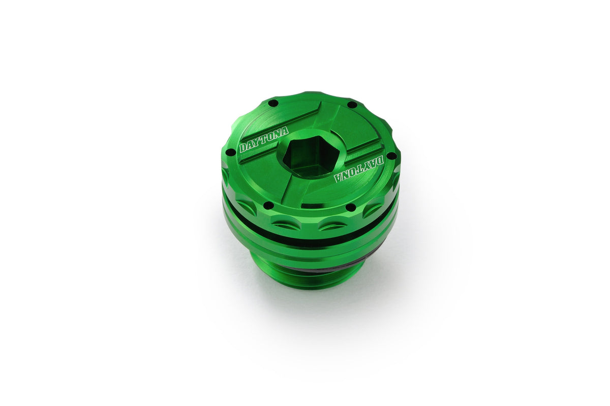 Bouchon de remplissage huile M20 x P2.5 CNC vert Daytona