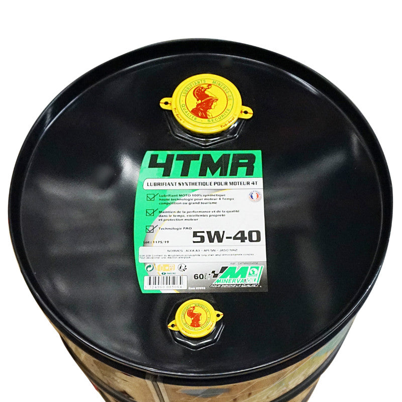 Huile moteur MINERVA OIL 4 temps synthèse 5W40 API SN JASO MA2 60 L