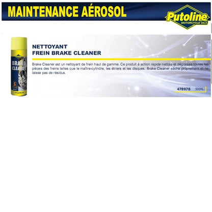 Aérosol 500 ml Nettoyant freins Putoline Brake Cleaner
