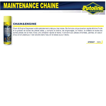 Dégraisseur universel chaîne/moteur Putoline 500 ml