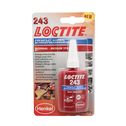 Frein filet normal Loctite 243 résistance moyenne 24 ml