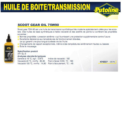 Huile de transmission Kroon 75W90 100 ml