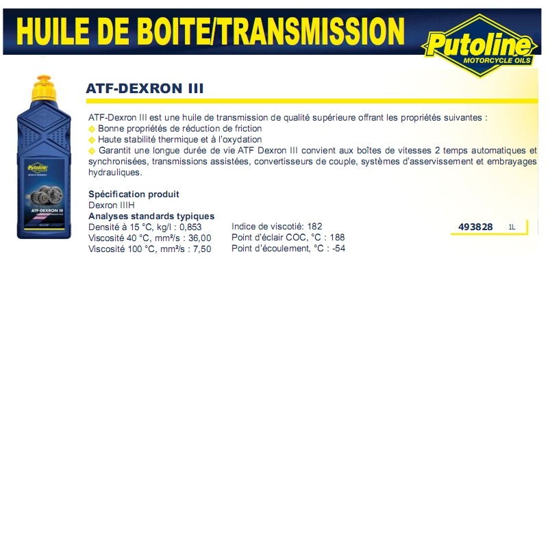 Huile de transmission ATF Putoline 1L