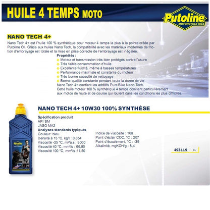 Huile moteur Putoline N-Tech 10W30 1L