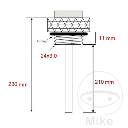 Jauge de température d'huile JMP 24X3MM 7090063