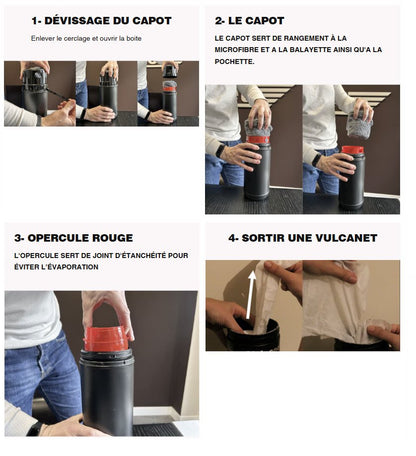 80 lingettes de nettoyage moteur VULCANET