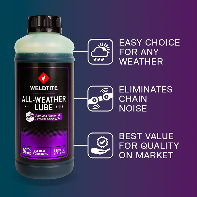 Lubrifiant chaîne Weldtite All Weather toutes conditions 1L