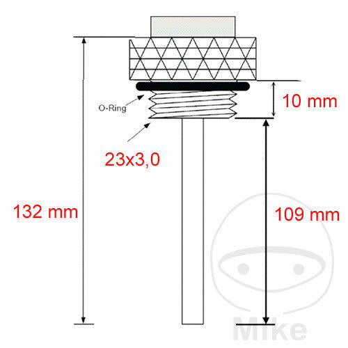Jauge de température d'huile JMP 23 x 3 mm alternative 7091390