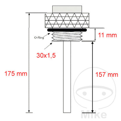 Indicateur de température d'huile JMP M 30 X 1,5 mm