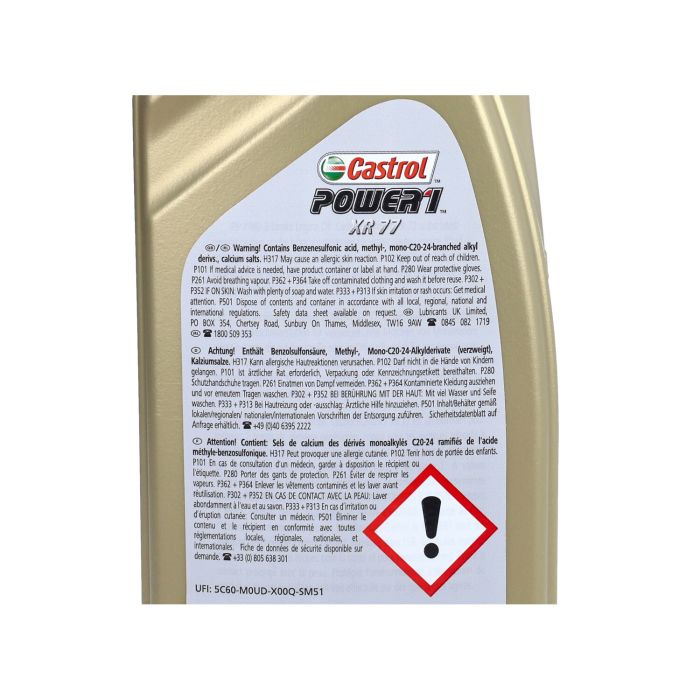 Huile 2 temps Castrol course synthétiseur complet. XR77 1L cyclomoteur, moto, scooter 2t 15adc0