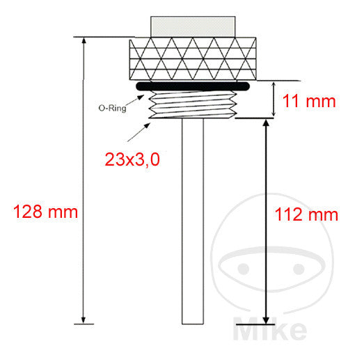 Indicateur de température d'huile JMP M 23x3.0 mm