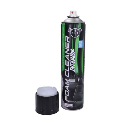 Nettoyant pour tissus d'ameublement 5 en 1 casque/selle/vêtements - Bombe aérosol 650 ml