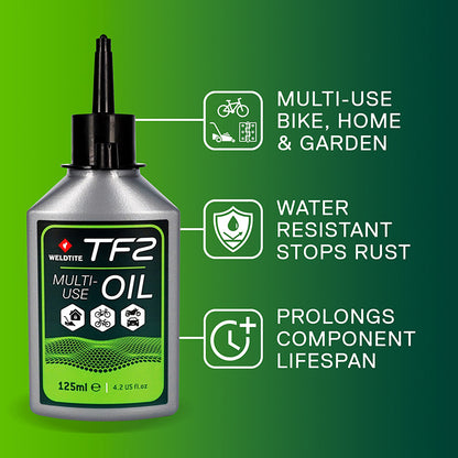 Lubrifiant vélo multi-usage Weldtite TF2 Cycle Oil 125 ml